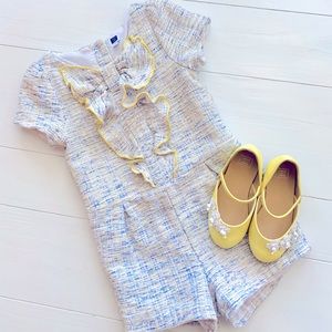 Janie And Jack Girls Tweed Romper & Shoes